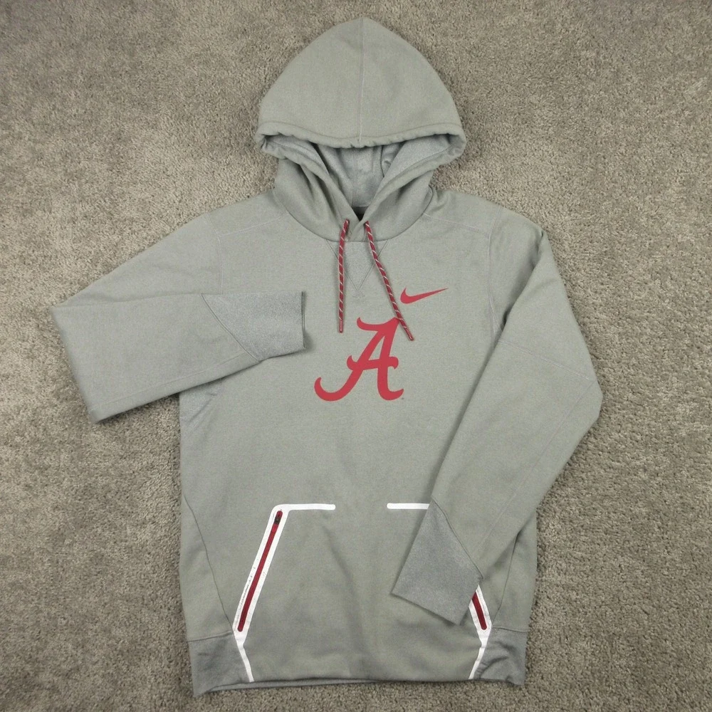 Alabama Crimson Tide Sweater Mens Small Hoodie Sweatshirt Nike Thermafit Fleece